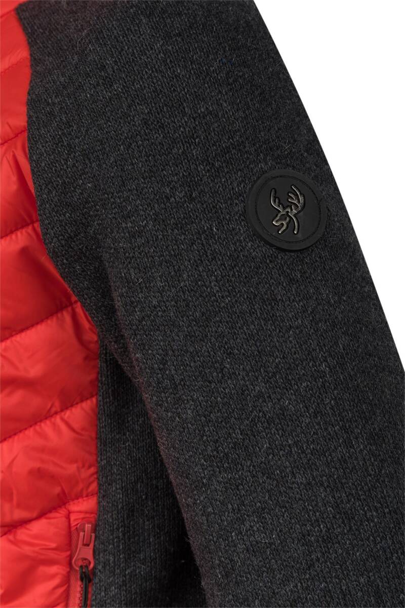 2AS Lucas Erkek Kapşonlu Tam Fermuarlı Sweat Kırmızı - 3