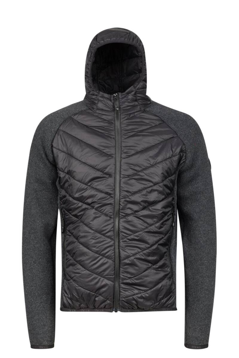 2AS Lucas Erkek Kapşonlu Tam Fermuarlı Sweat Siyah - 1