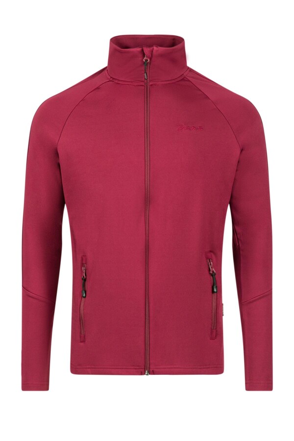 2AS Menza Tam Fermuarli Erkek Sweatshirt Bordo 