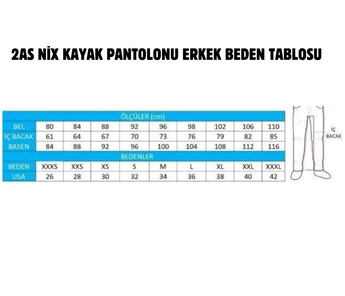 2AS Nix 2 Erkek Kayak Pantolonu Antrasit - 5