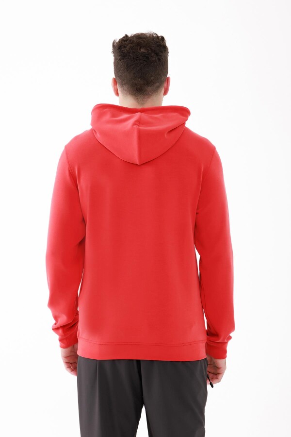 2AS Oliver Erkek Kapüşonlu Sıfır Yaka Sweatshirt Kırmızı - 2AS (1)