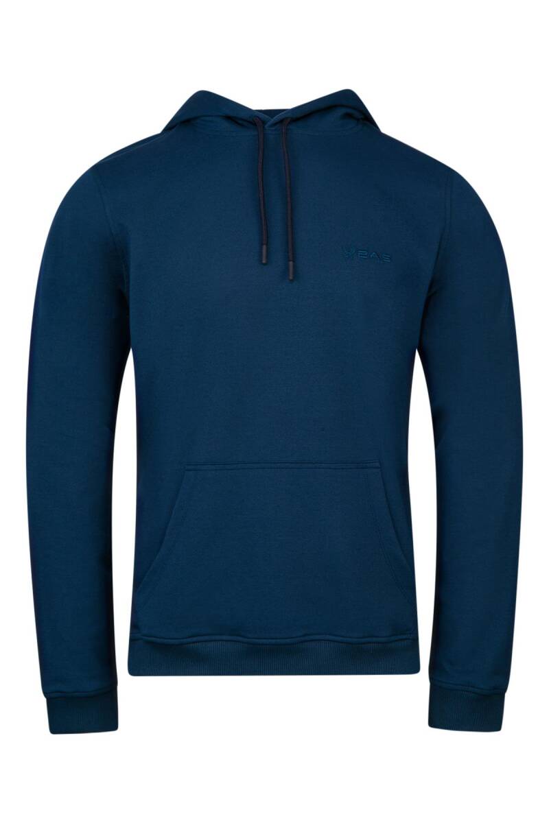 2AS Oliver Erkek Kapşonlu Sıfır Yaka Sweatshirt Lacivert - 1