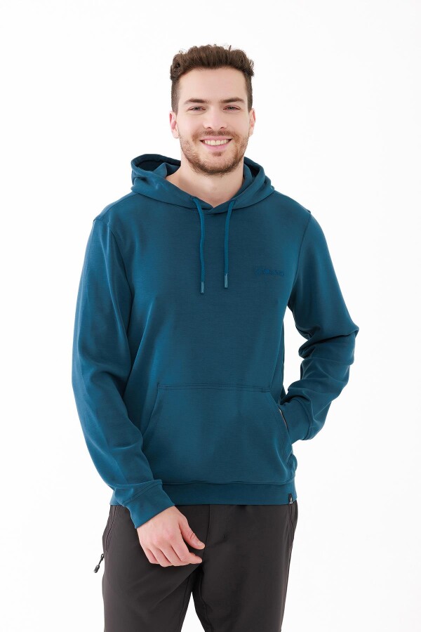 2AS Oliver Erkek Kapüşonlu Sıfır Yaka Sweatshirt Lacivert - 2AS