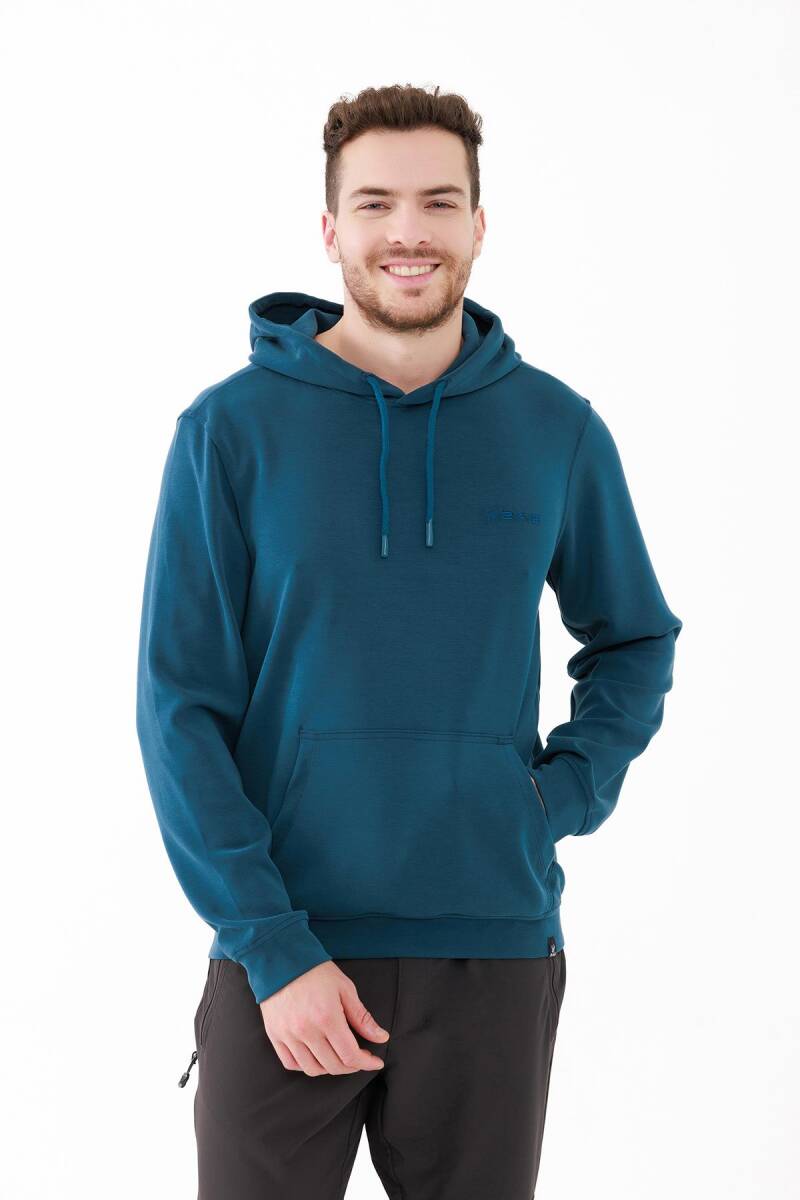 2AS Oliver Erkek Kapüşonlu Sıfır Yaka Sweatshirt Lacivert - 1