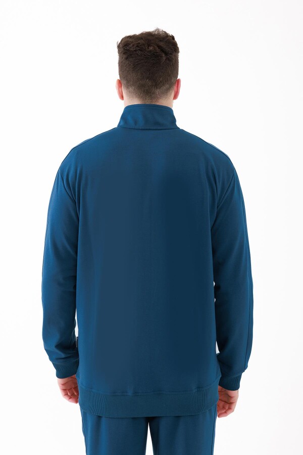 2AS Oreste Erkek İnterlok Tam Fermuarlı Sweatshirt Lacivert - 2AS (1)
