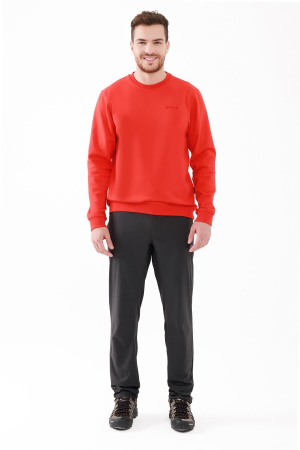 2AS Orlando Erkek İnterlok Sıfır Yaka Sweatshirt Kırmızı - 2AS (1)
