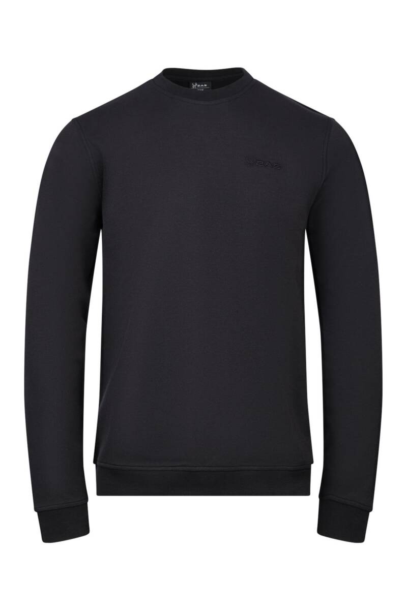 2AS Orlando Erkek İnterlok Sıfır Yaka Sweatshirt Siyah - 1