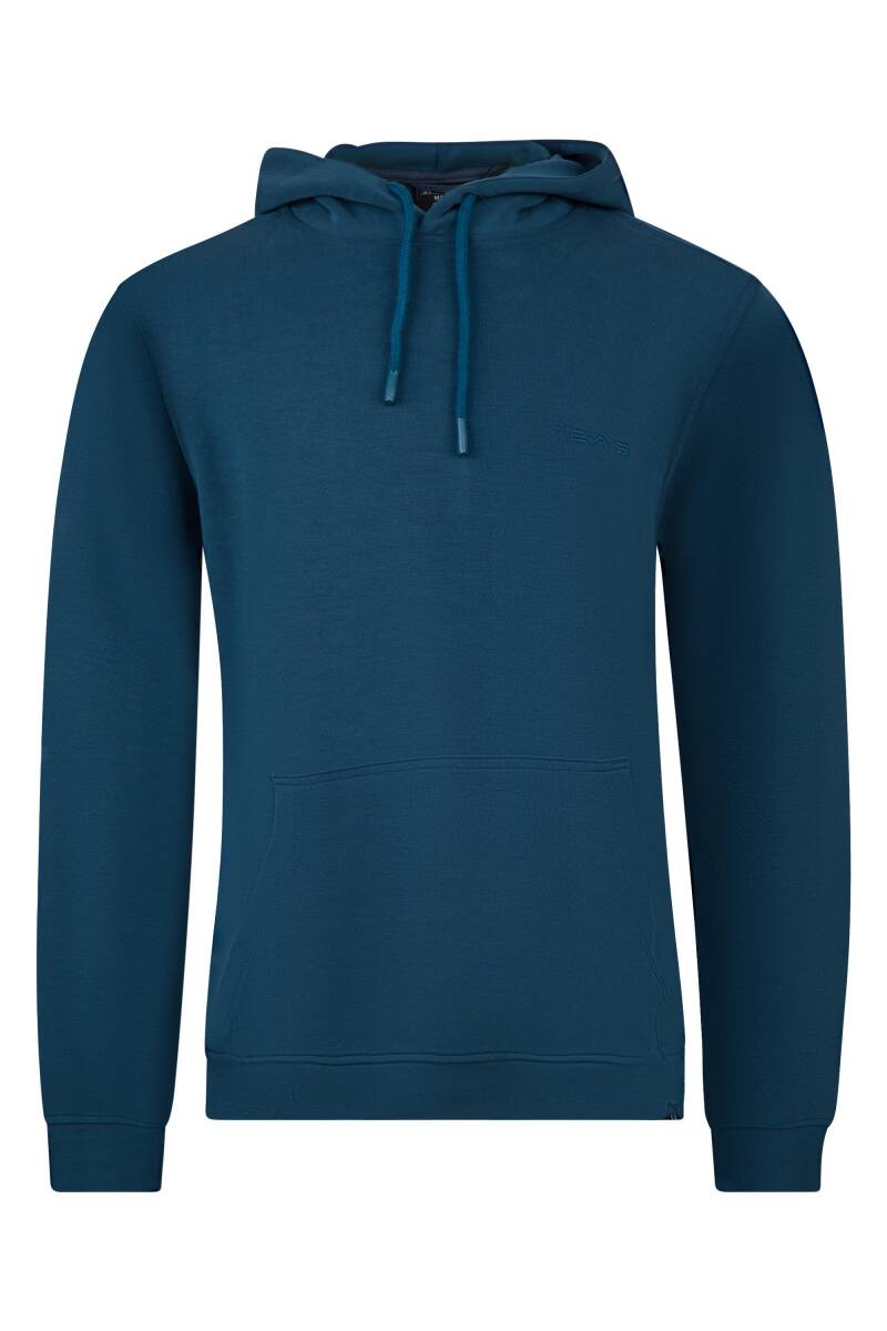 2AS Ozwet Kapşonlu Sıfır Yaka Sweatshirt Lacivert - 1