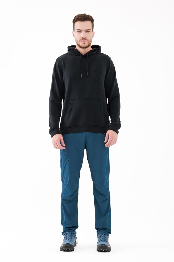 2AS Ozwet Kapşonlu Sıfır Yaka Sweatshirt Siyah - 2AS (1)