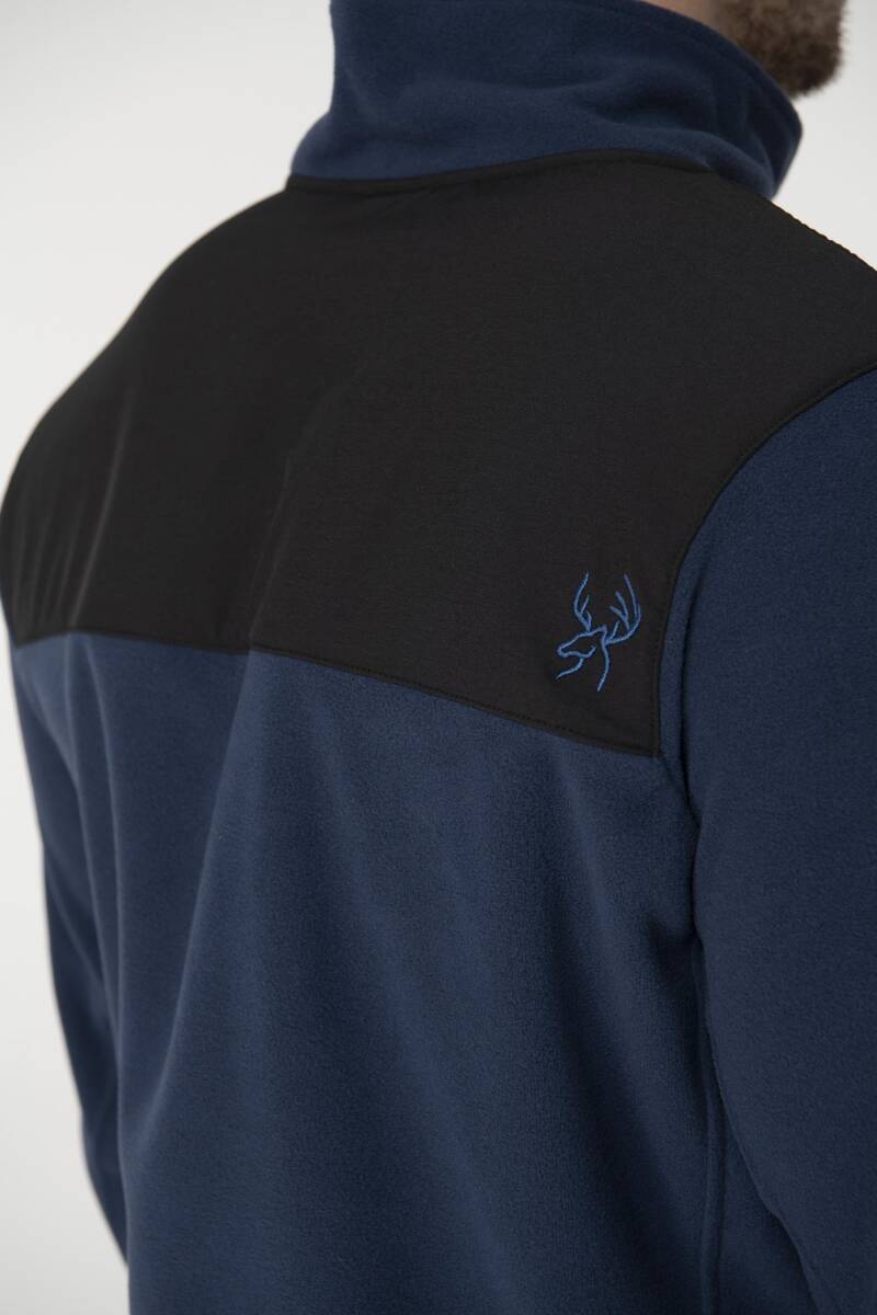 2AS Pana Tam Fermuarlı Parçalı Erkek Polar Sweatshirt - 3
