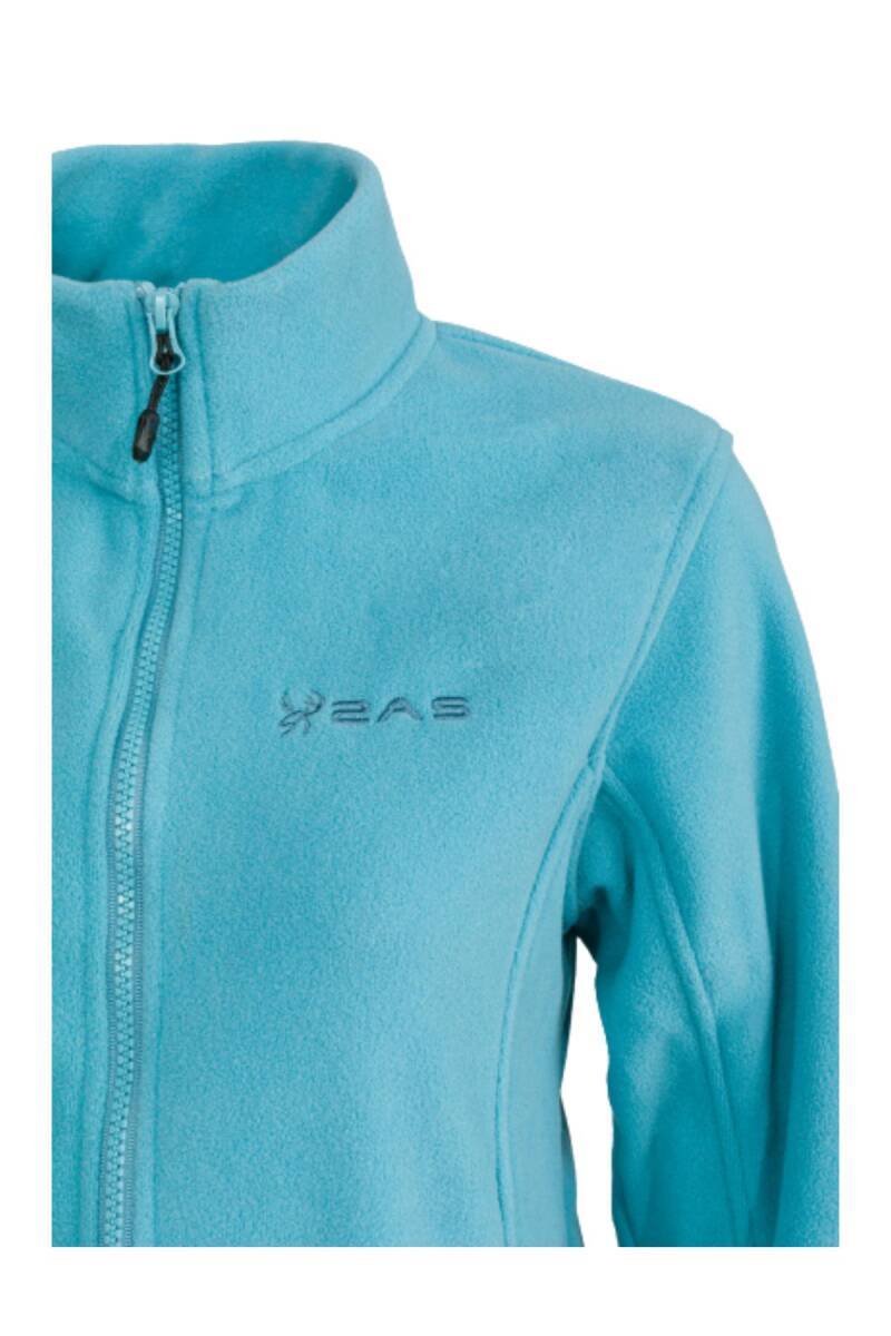 2AS Pello Tam Fermuarlı Heavy Kadın Polar Sweatshirt Açık Mavi - 3