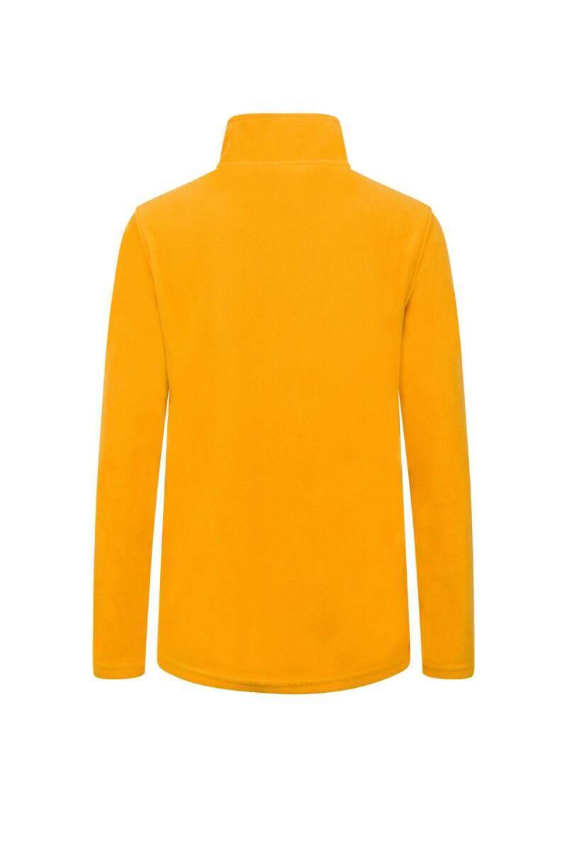 2AS Peridot Tam Fermuarlı Kadın Polar Sweatshirt Koyu Sarı - 3