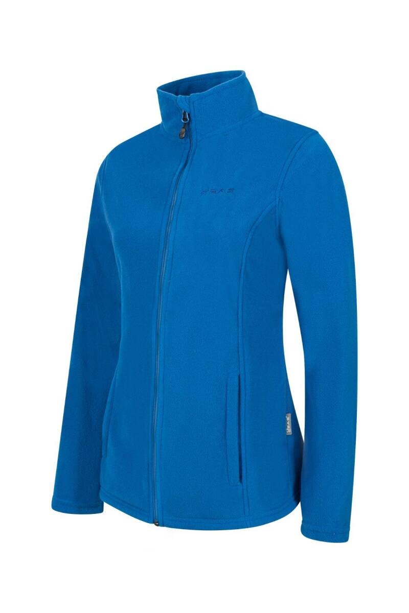 2AS Peridot Tam Fermuarlı Kadın Polar Sweatshirt Mavi - 2