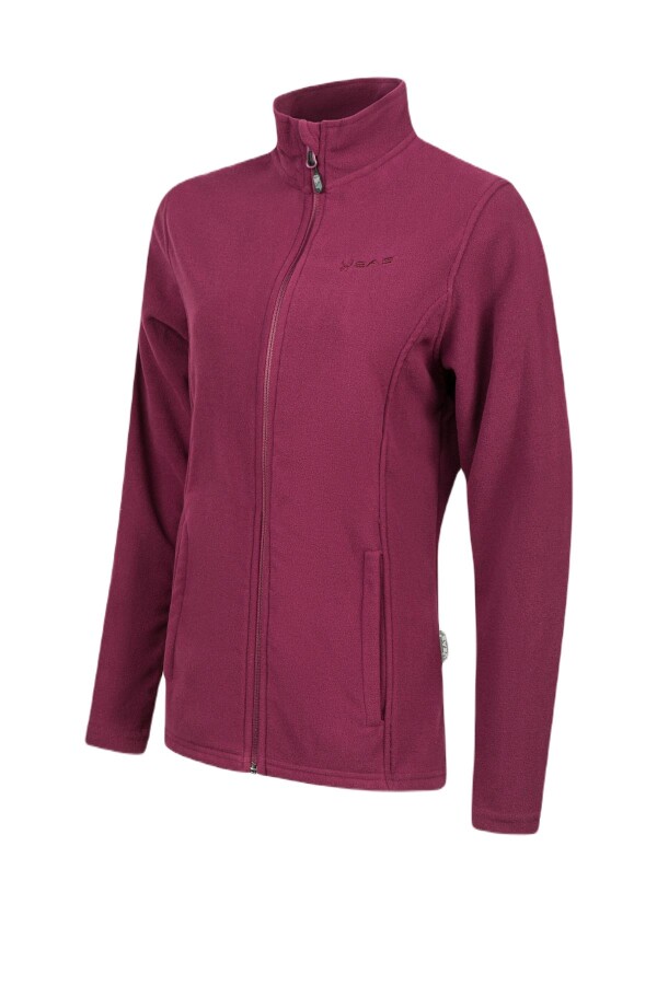 2AS Peridot Tam Fermuarlı Kadın Polar Sweatshirt Mor - 2AS (1)