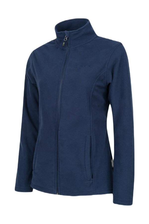 2AS Peridot Tam Fermuarlı Kadın Polar Sweatshirt Lacivert - 2AS (1)