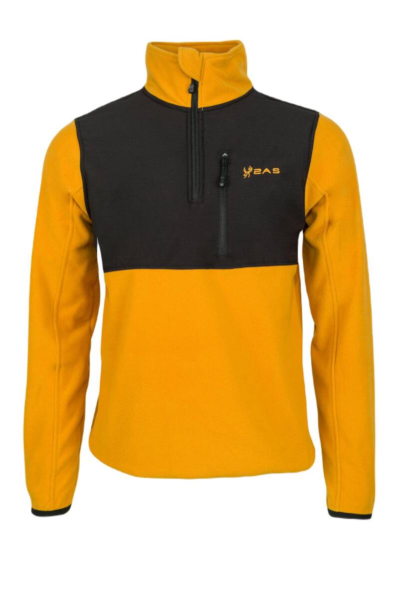 2AS Petan Yarım Fermuarlı Parçalı Erkek Polar Sweatshirt - 1