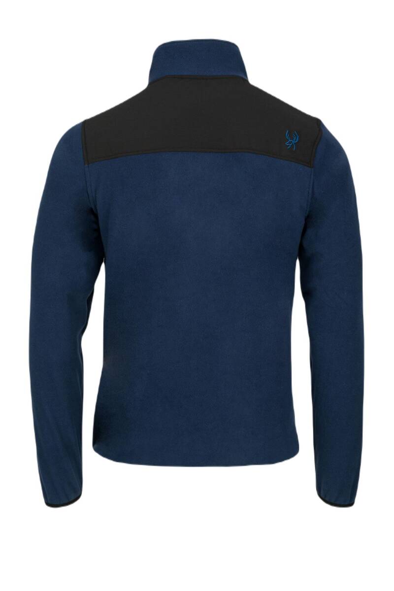 2AS Petan Yarım Fermuarlı Parçalı Erkek Polar Sweatshirt Lacivert / Siyah - 3