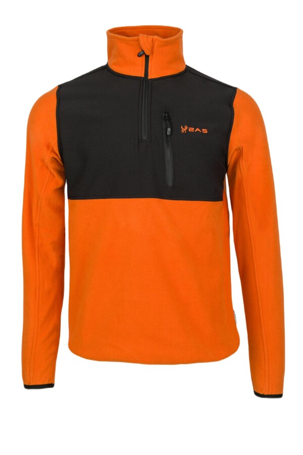 2AS Petan Yarım Fermuarlı Parçalı Erkek Polar Sweatshirt 