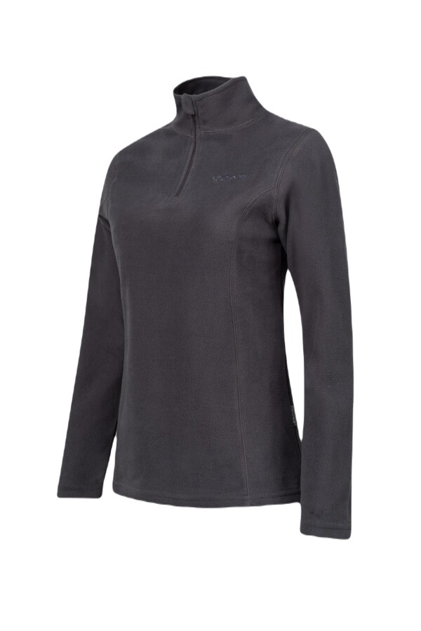 2AS Pinna Yarım Fermuarlı Kadın Polar Sweatshirt Antrasit - 2AS (1)