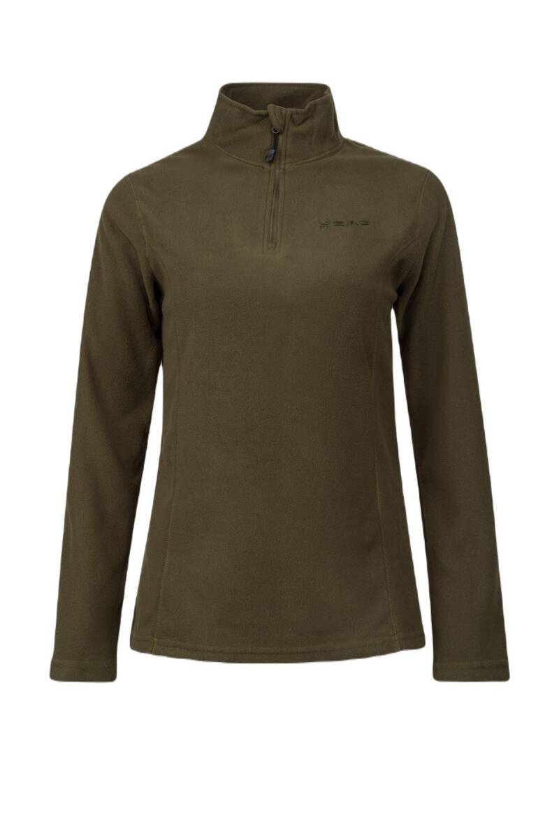 2AS Pinna Yarım Fermuarlı Kadın Polar Sweatshirt Haki - 1