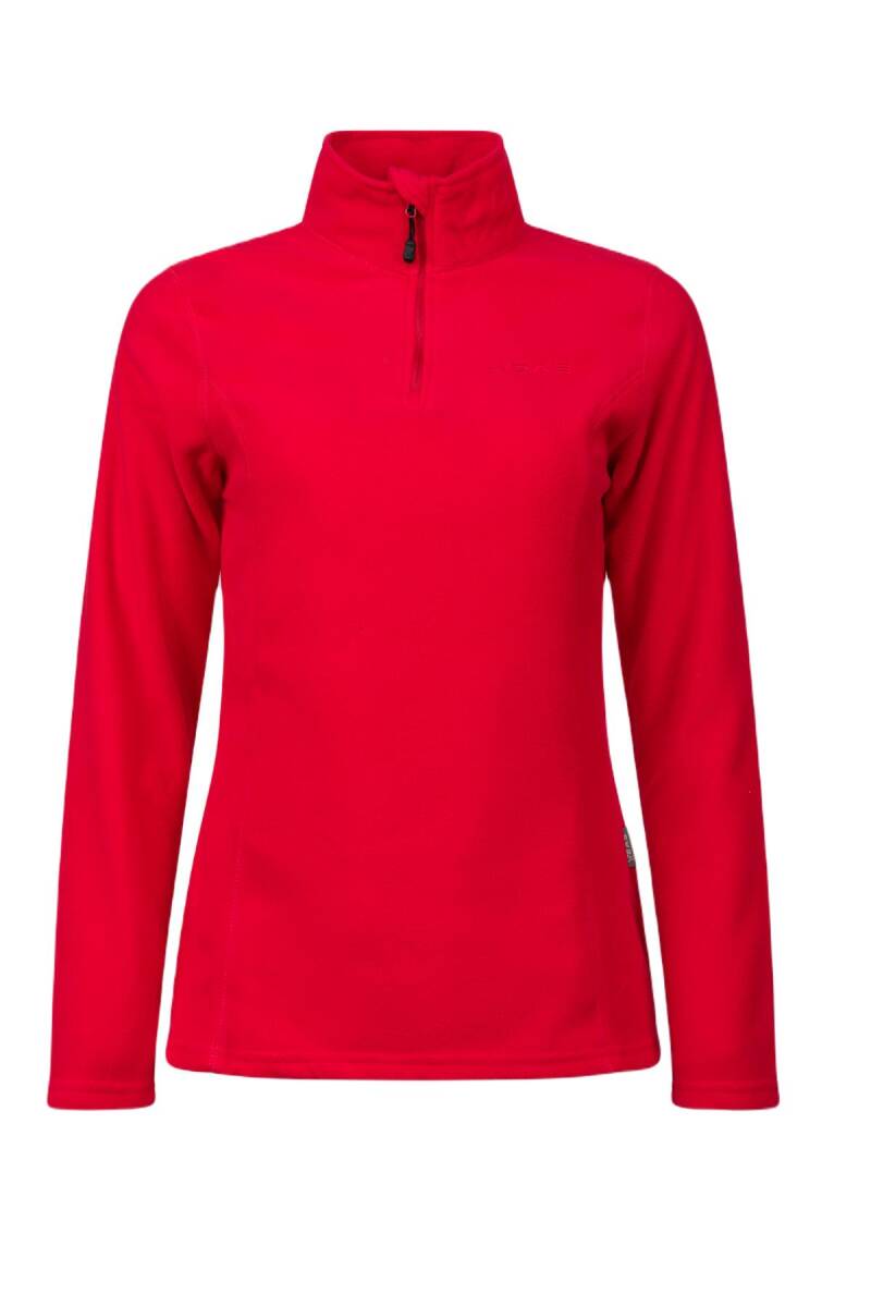 2AS Pinna Yarım Fermuarlı Kadın Polar Sweatshirt Kırmızı - 1