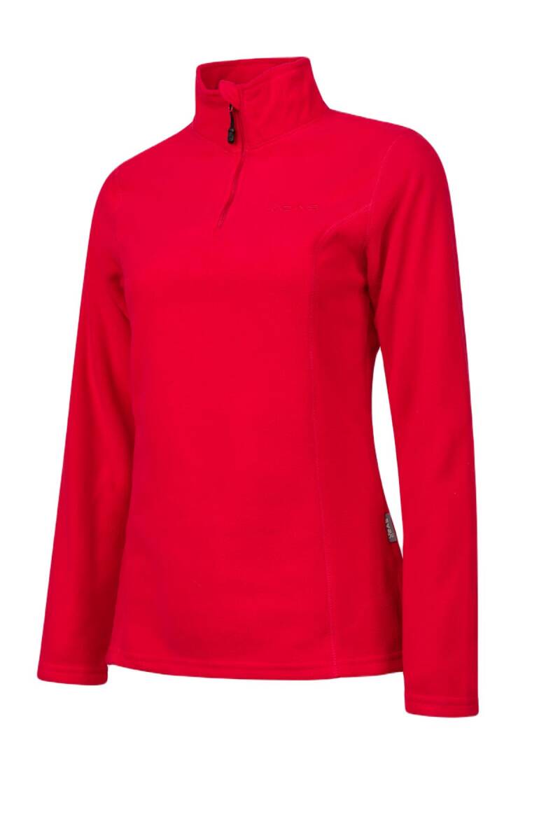 2AS Pinna Yarım Fermuarlı Kadın Polar Sweatshirt Kırmızı - 2