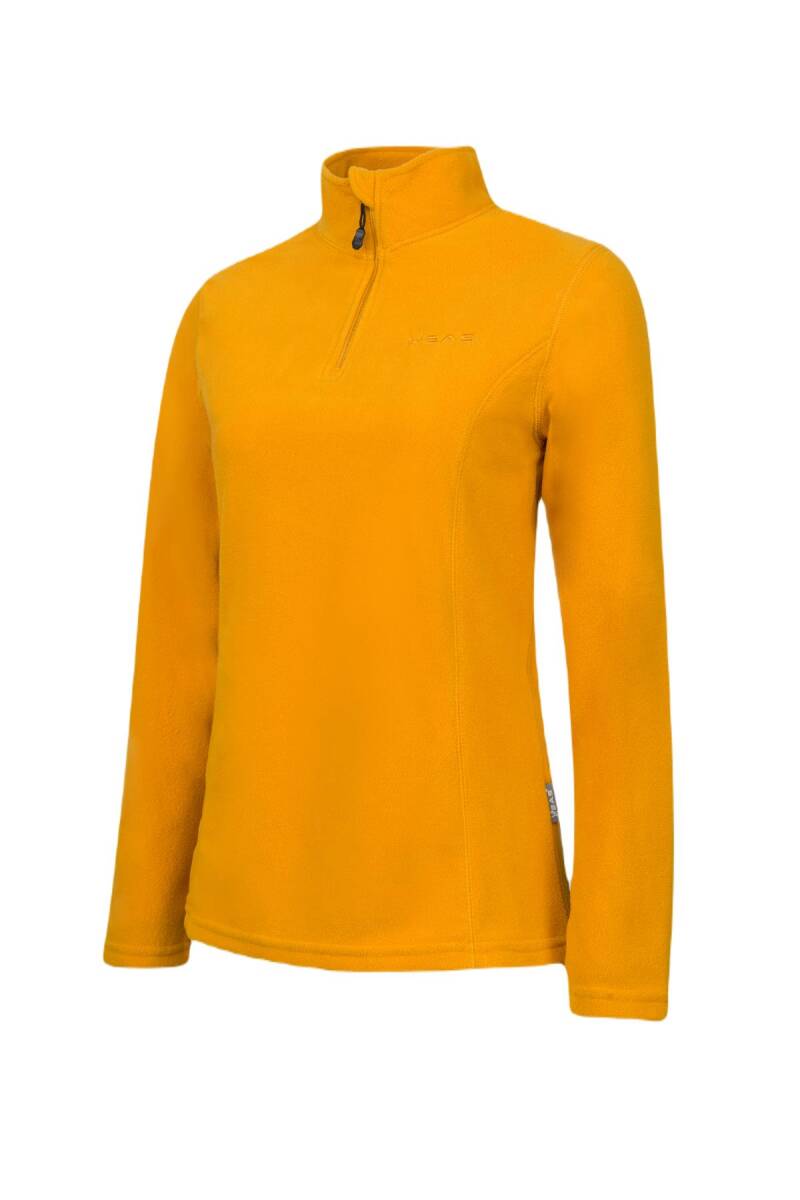 2AS Pinna Yarım Fermuarlı Kadın Polar Sweatshirt Koyu Sarı - 2