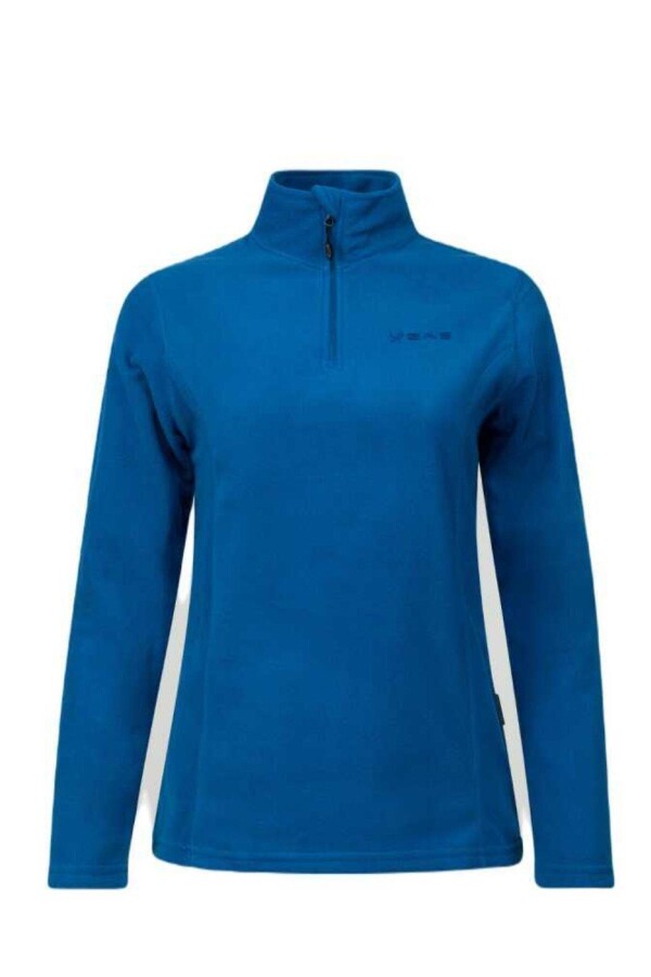 2AS Pinna Yarım Fermuarlı Kadın Polar Sweatshirt Mavi 