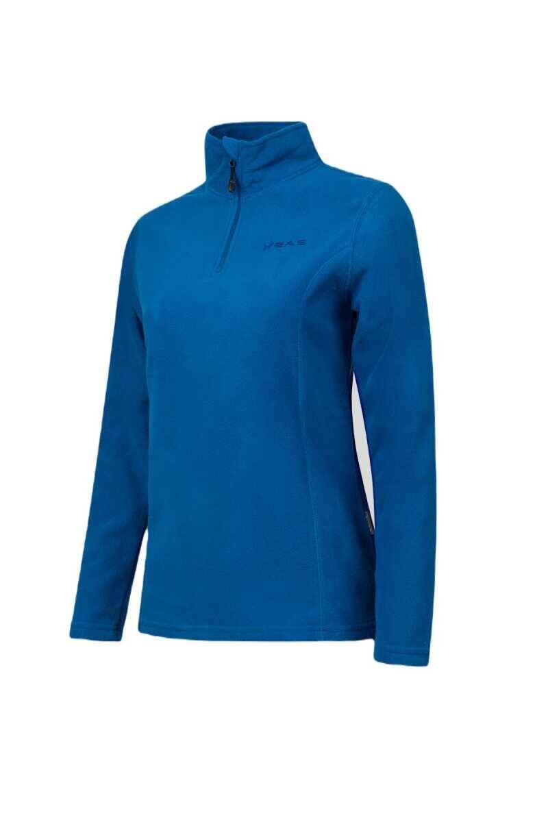 2AS Pinna Yarım Fermuarlı Kadın Polar Sweatshirt Mavi - 2