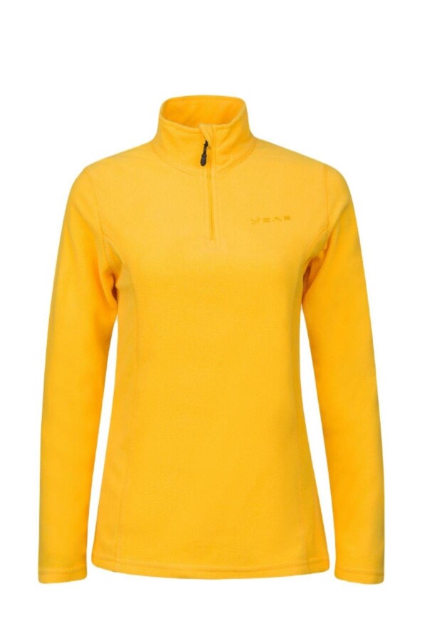 2AS Pinna Yarım Fermuarlı Kadın Polar Sweatshirt Sarı 