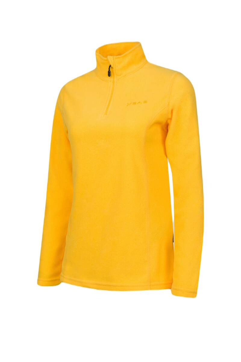 2AS Pinna Yarım Fermuarlı Kadın Polar Sweatshirt Sarı - 2