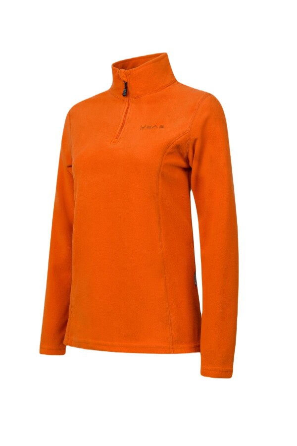 2AS Pinna Yarım Fermuarlı Kadın Polar Sweatshirt Turuncu - 2AS (1)