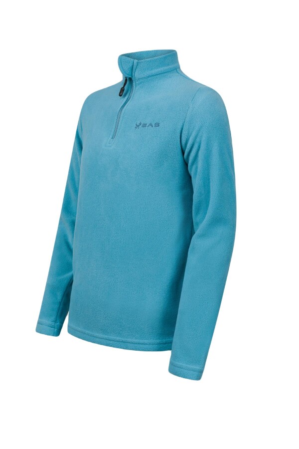 2AS Potra Yarım Fermuarlı Çocuk Polar Sweatshirt Açık Mavi - 2