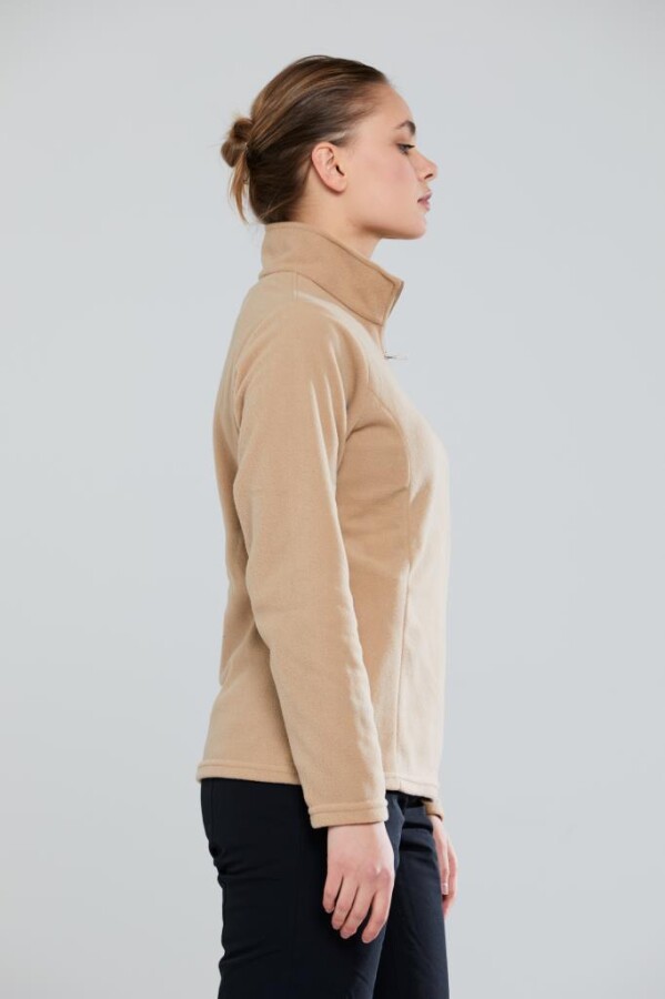 2AS Price Yarım Fermuarlı Kadın Polar Açık Kahve - 2AS (1)