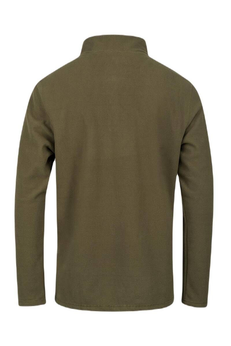 2AS Purna Yarım Fermuarlı Erkek Polar Sweatshirt Haki - 3