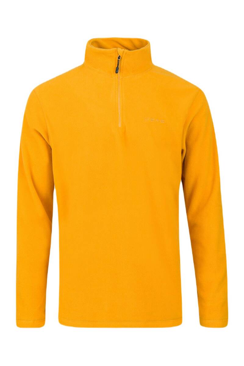 2AS Purna Yarım Fermuarlı Erkek Polar Sweatshirt Koyu Sarı - 1