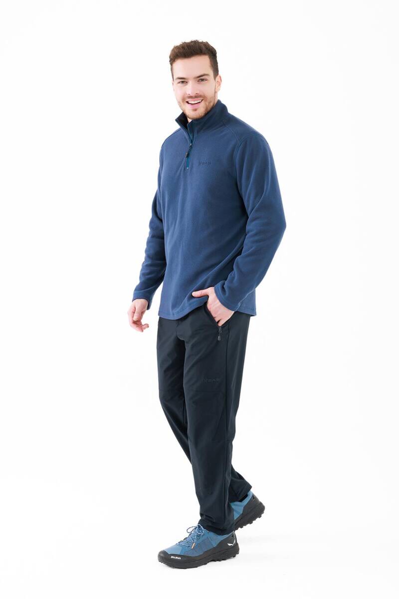 2AS Purna Yarım Fermuarlı Erkek Polar Sweatshirt Lacivert - 2