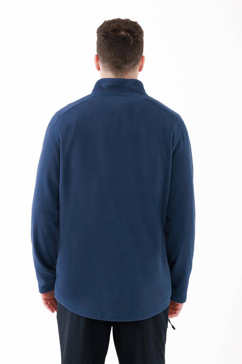 2AS Purna Yarım Fermuarlı Erkek Polar Sweatshirt Lacivert - 5
