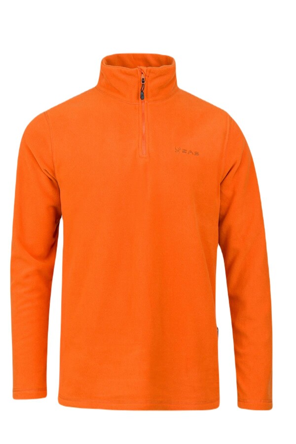 2AS Purna Yarım Fermuarlı Erkek Polar Sweatshirt Turuncu 