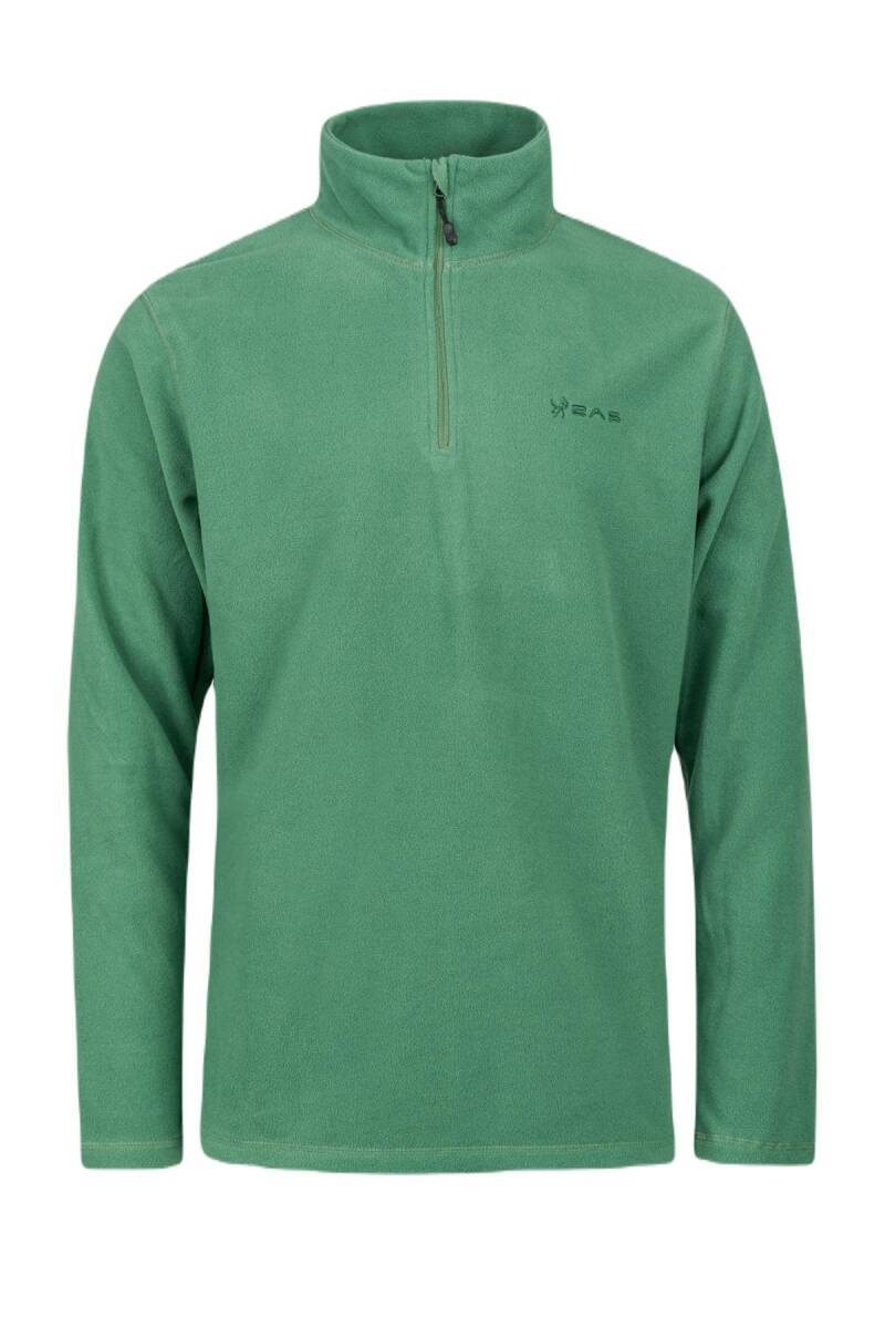 2AS Purna Yarım Fermuarlı Erkek Polar Sweatshirt Yeşil - 1