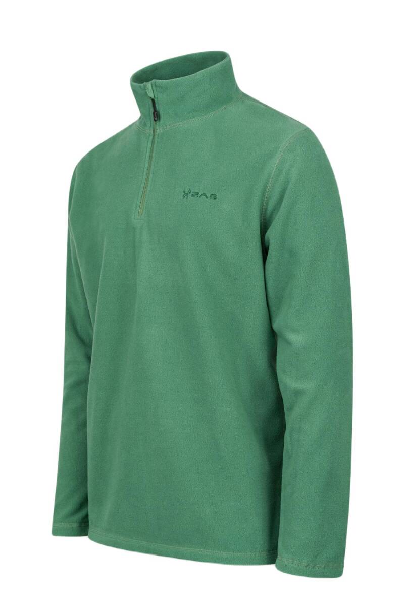 2AS Purna Yarım Fermuarlı Erkek Polar Sweatshirt Yeşil - 2