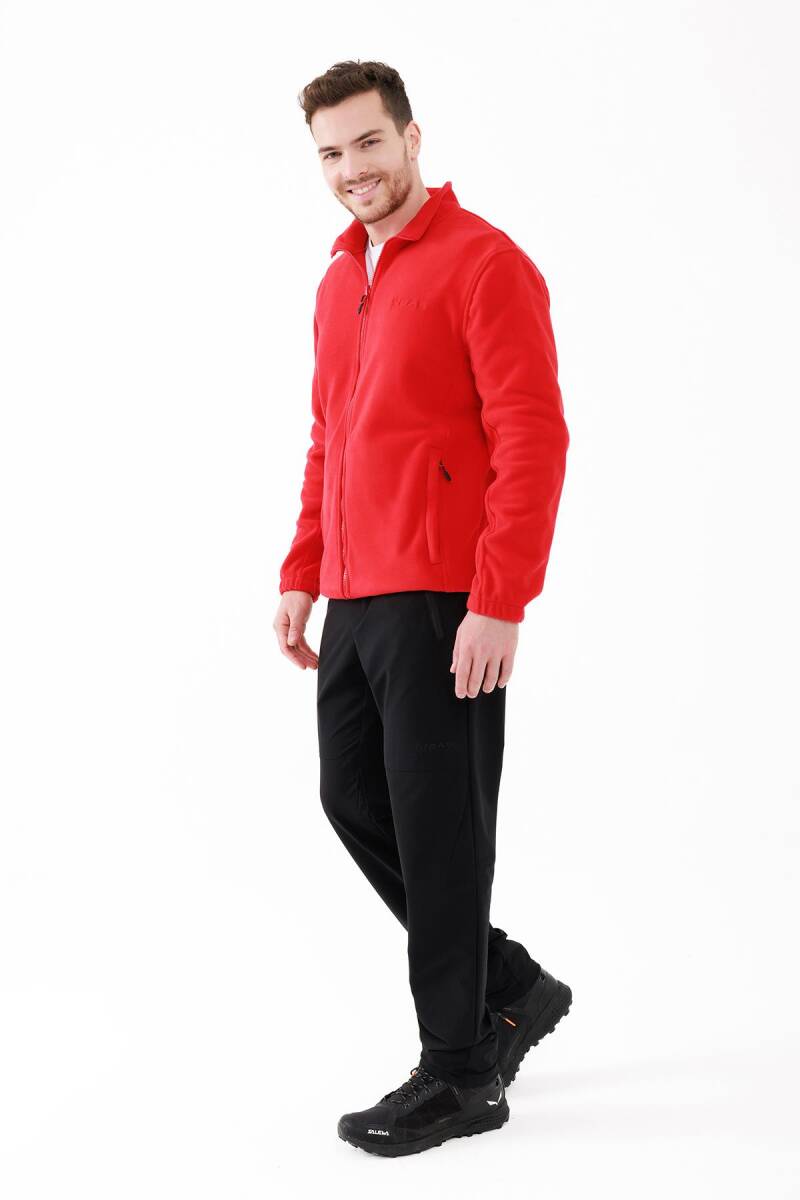 2AS Saka Tam fermuarlı Erkek Polar Sweatshirt Kırmızı - 2