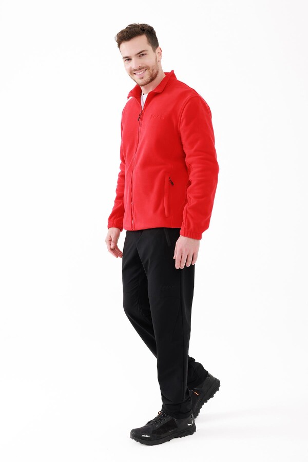 2AS Saka Tam fermuarlı Erkek Polar Sweatshirt Kırmızı - 2AS (1)