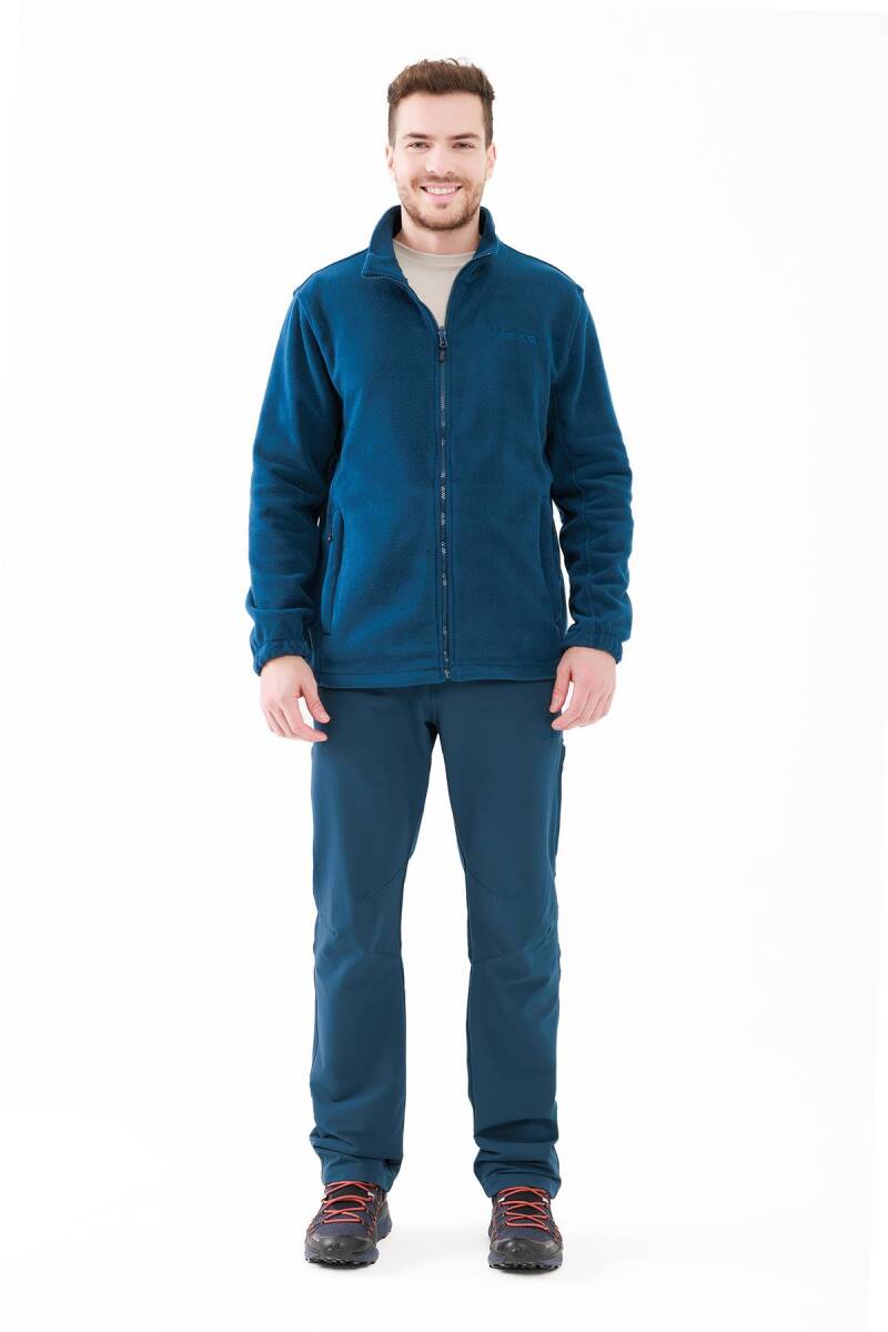 2AS Saka Tam Fermuarlı Erkek Polar Sweatshirt Lacivert - 3