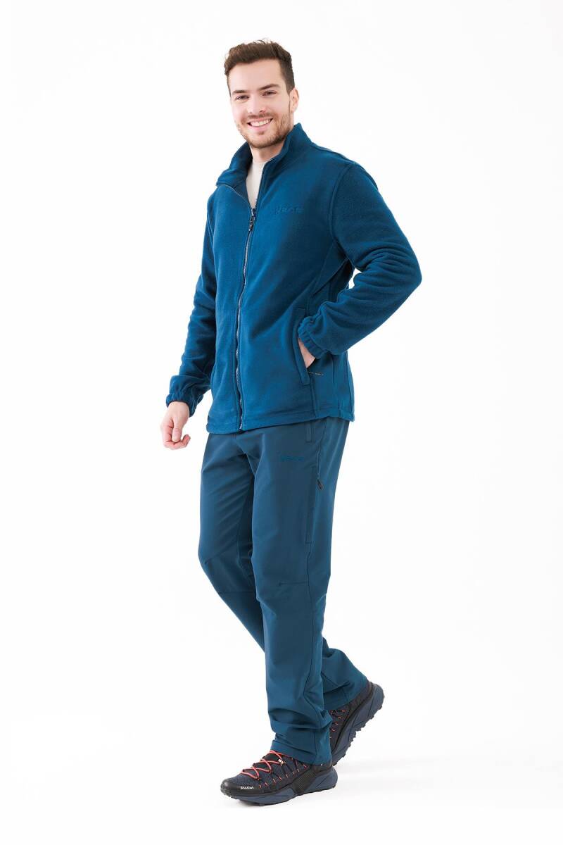2AS Saka Tam Fermuarlı Erkek Polar Sweatshirt Lacivert - 4