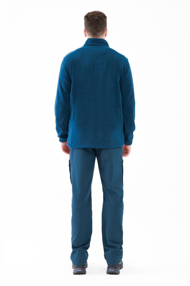 2AS Saka Tam Fermuarlı Erkek Polar Sweatshirt Lacivert - 5