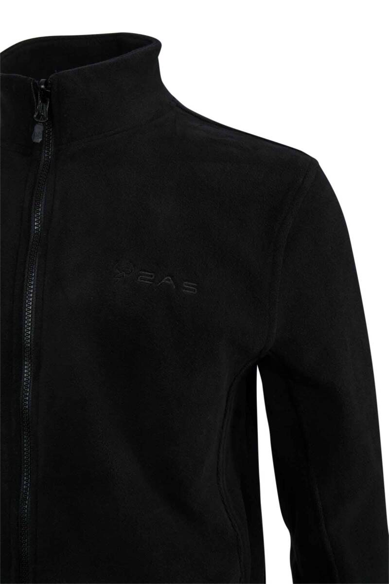 2AS Saka Tam Fermuarlı Erkek Polar Sweatshirt Siyah - 3