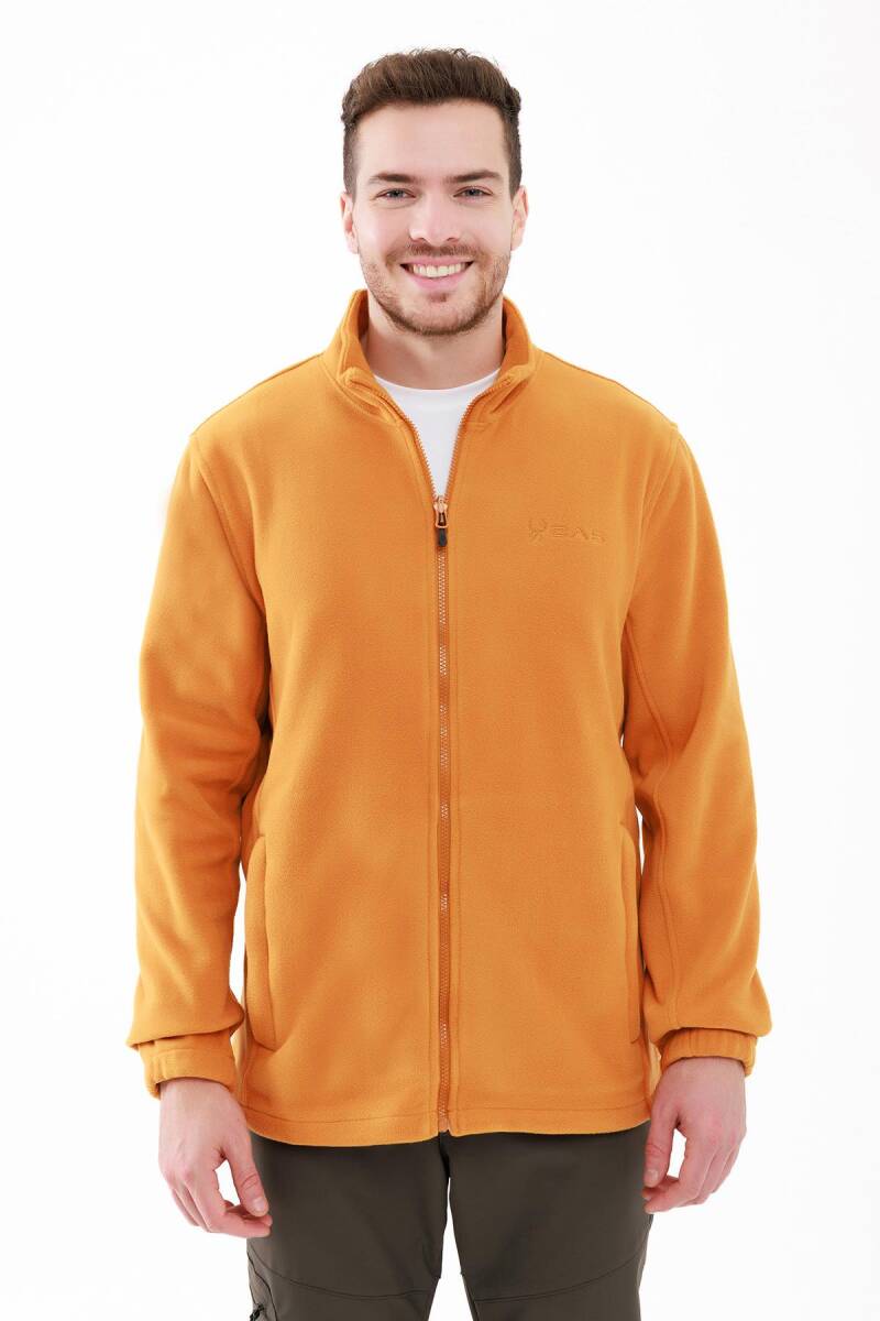 2AS Saka Tam Fermuarlı Erkek Polar Swetshirt Altın - 1