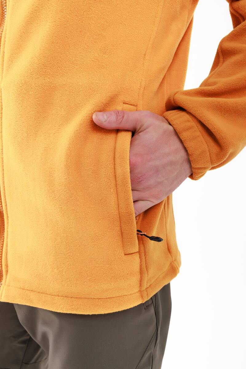 2AS Saka Tam Fermuarlı Erkek Polar Swetshirt Altın - 3