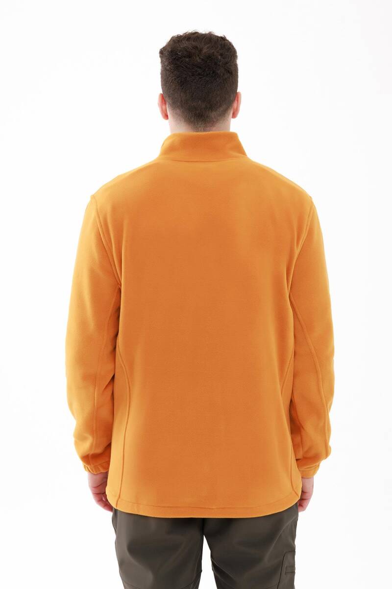 2AS Saka Tam Fermuarlı Erkek Polar Swetshirt Altın - 4